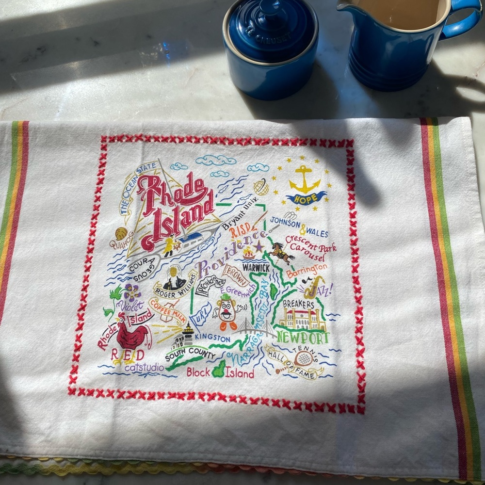 Catstudio Rhode Island State Tea Towel